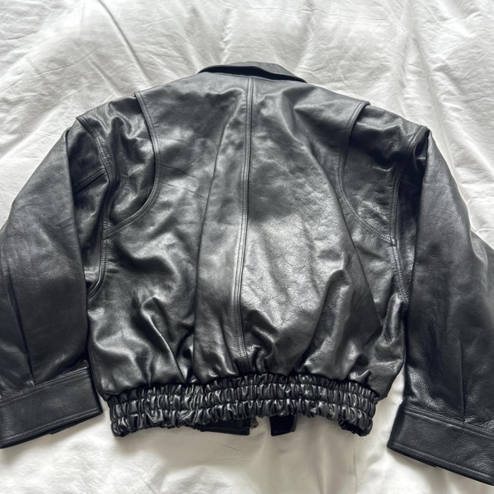 Staud Eugene Leather Jacket black - Picture 3 of 5